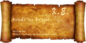 Kotász Erina névjegykártya